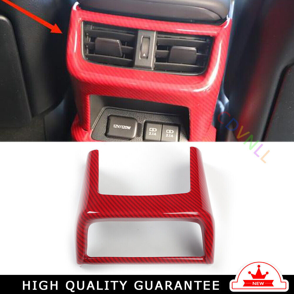 Rear Air Outlet Vent Frame Trim Inner Fit for Lexus for ES 2018-21 Red Carbon Fiber