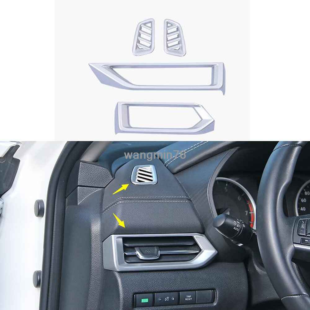for Nissan Sentra 2020-2022 ABS Silver Interior Side Air Vent Outlet Cover Trim