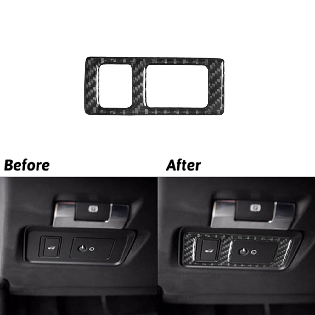 Carbon Fiber Headlight Switch Frame Trim for Land Rover Discovery Sport 2015-19