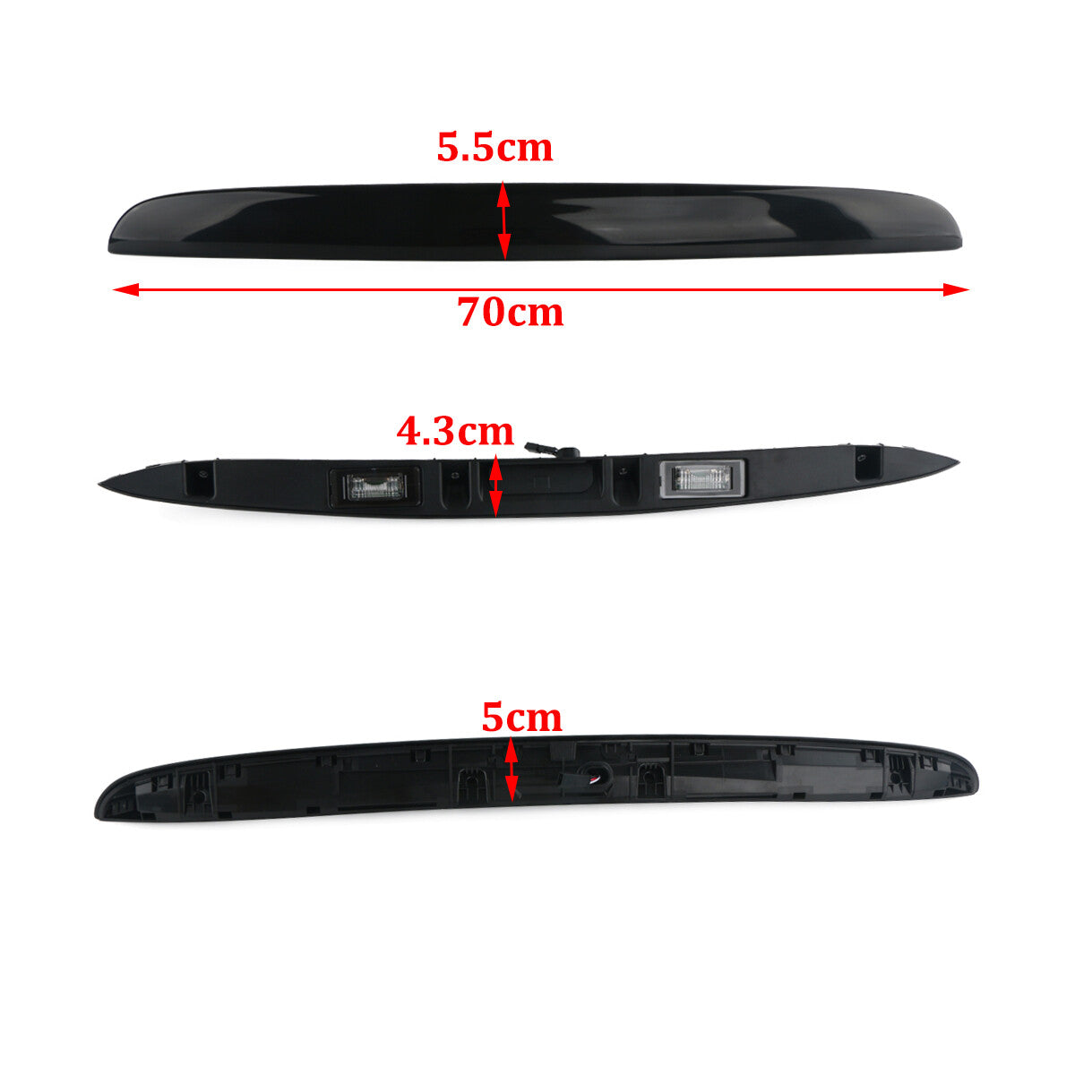 Trunk Lid Grip Bootlid handle rear part compatible with 07-15 for BMW for Mini Cooper R55 R56 R57 Black