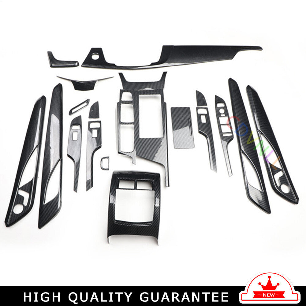 for Cadillac CT6 2016-2020 Carbon Fiber Interior Centre Decoration Full Set Trim