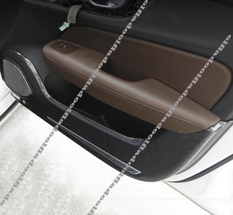 for Volvo S60 2019-2024 Carbon Fiber Inner Door Anti-Kick Protection Cover Trim
