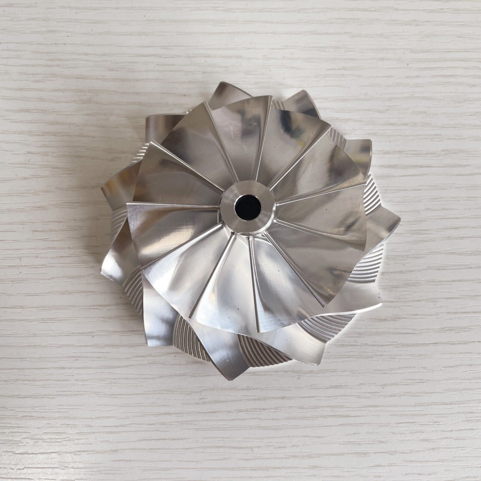 HX50 75.83/102.75 mm 11+0 Blade Turbo Aluminum 2618/Burque Compressor Wheel
