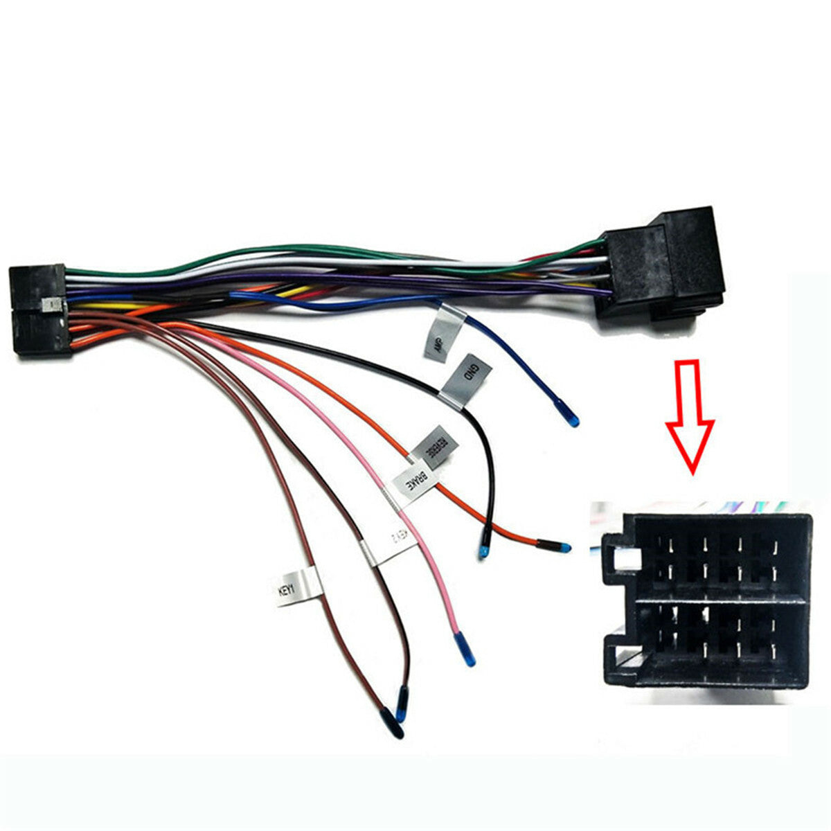 20PIN ISO Wiring Harness Android Car SUV Stereo Radio Connector Adapter Cable
