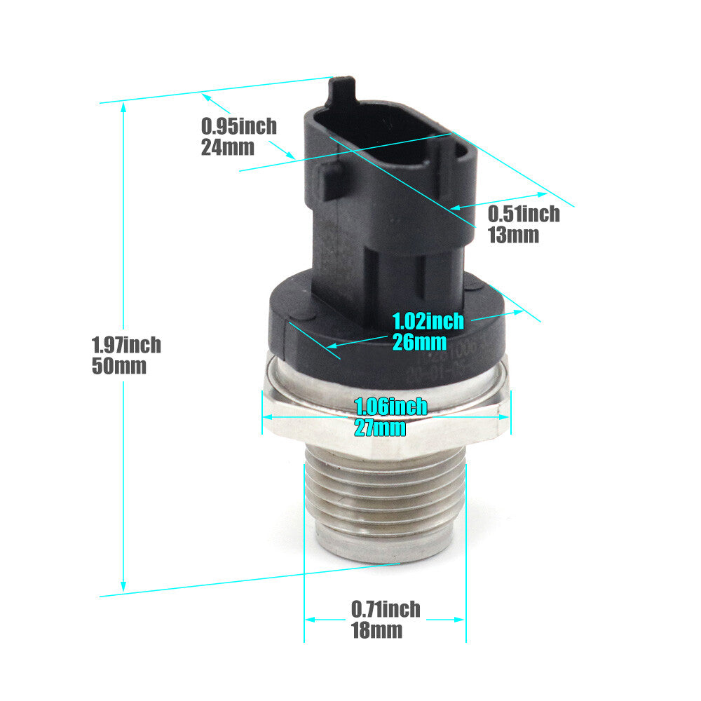 Diesel fuel rail pressure sensor for 2003-07 for Dodge for Ram 2500 3500 Diesel 5.9L, new.