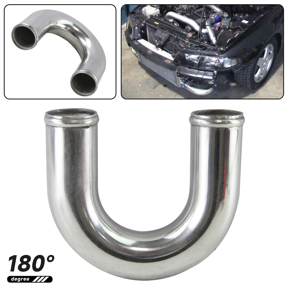 42mm 1.65 Aluminum Intercooler Intake Pipe Piping Tube hose 180 Degree Silver