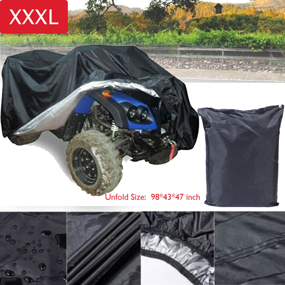 XXXL ATV Cover Waterproof Breathable for Bike/Tricycle/ATV/ATC/Vehicles Black