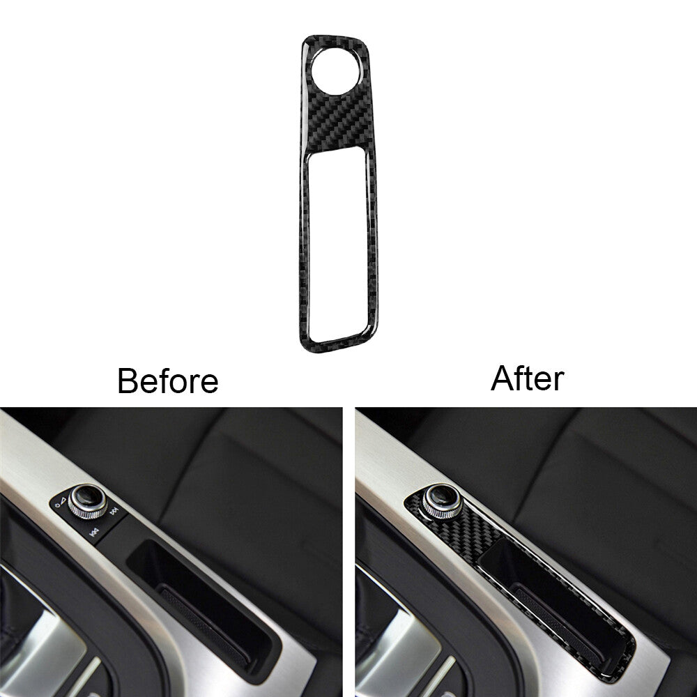 for Audi for A4 2017-2019 Carbon Fiber Center Control Volume Button Frame Cover Trim