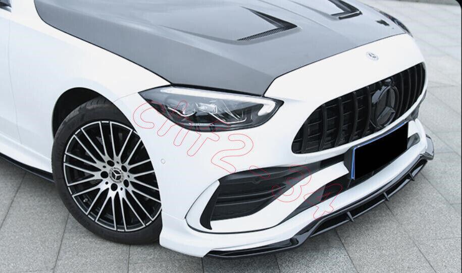 Fit for Benz W206 C-Class 2022+ ABS Gloss Black Front Grille Grill Cover Trim