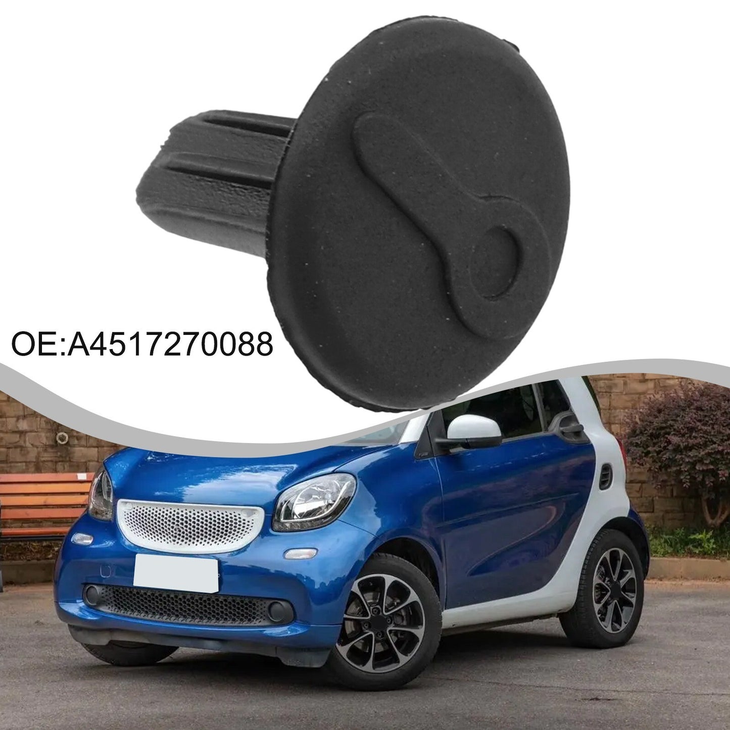 Driver Side Door Handle Lock Key Slot Cover Fit for Smart For Fortwo 451 07-15