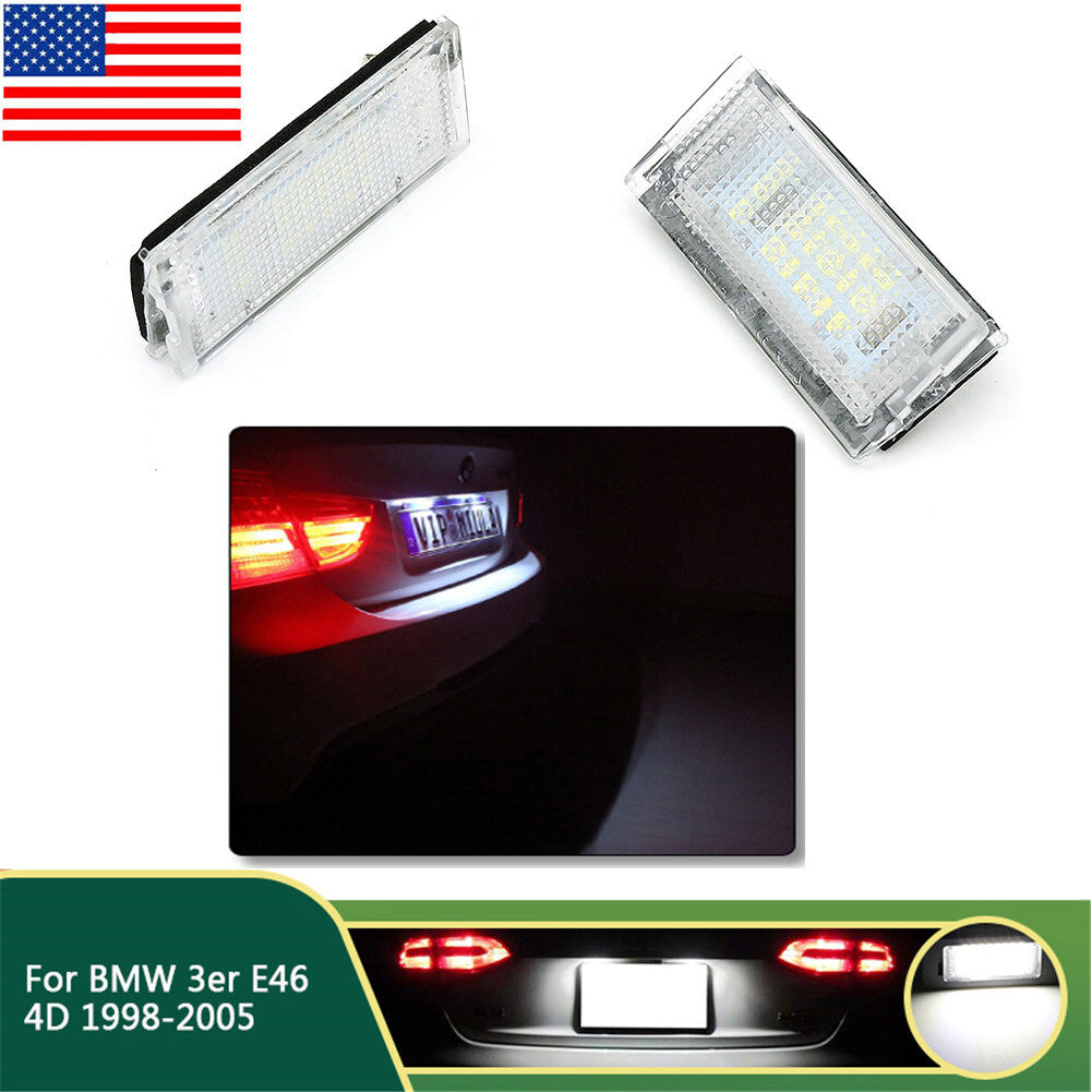 2x for BMW 3 Series E46 323i 325i 1998-2007 Led License Plate Error Free Lamps