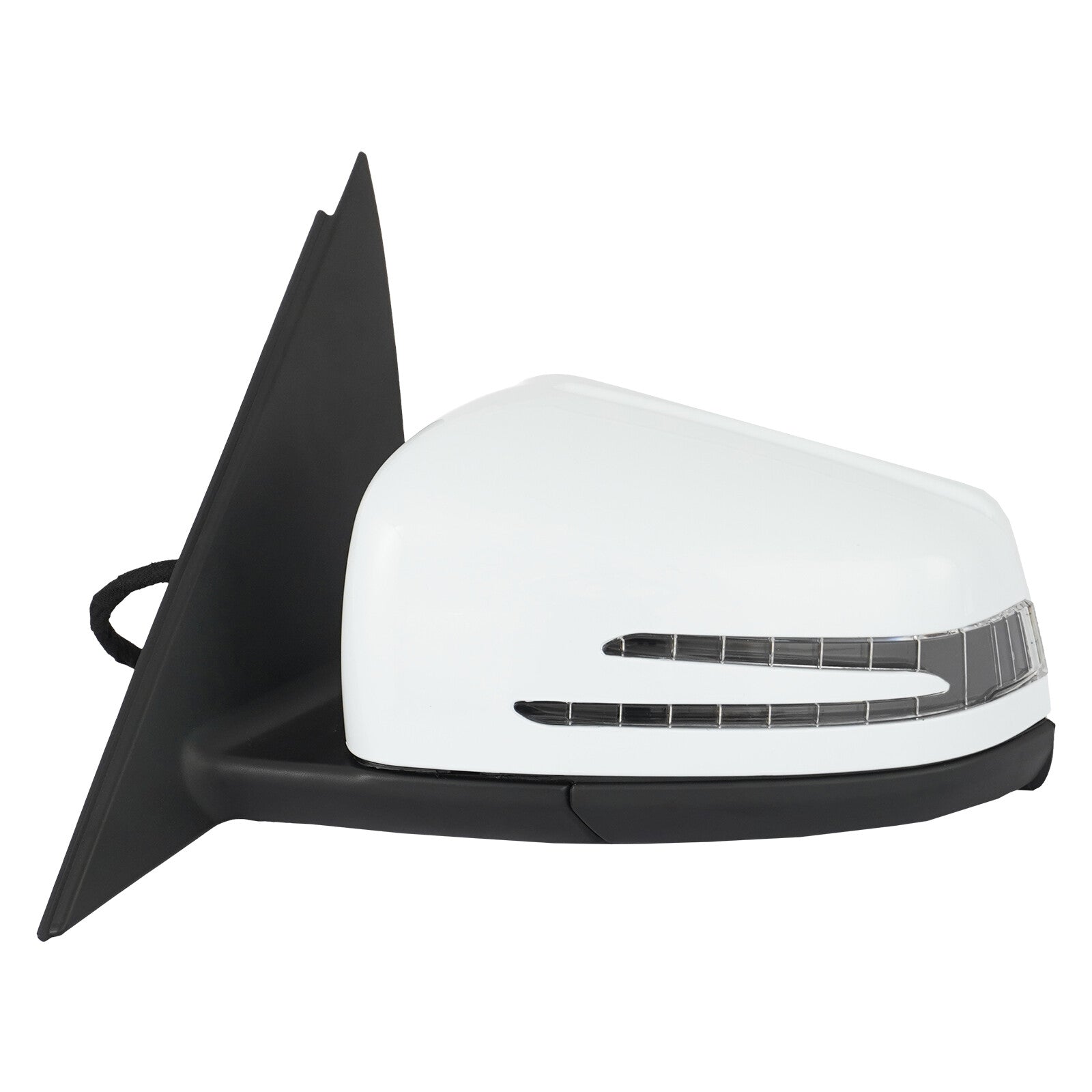 White left driver's side mirror for Mercedes C250 C300 2011-2014 with blind spot function.