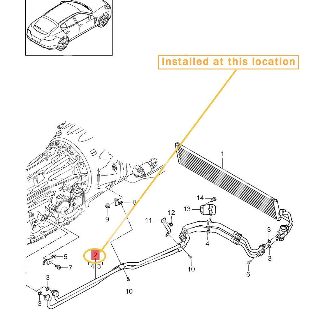 for Porsche for Panamera , please use pipe 97030709200