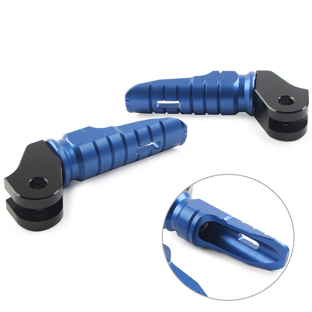 2x CNC Front Foot Pegs Fusrasten Pedal Aluminum Fur T100 T120 2016-2022 Blau