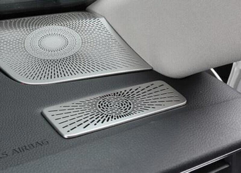 for Toyota Venza 21-24 Silver Steel Inner Dashboard Horn Speaker Trim Cover 2PC