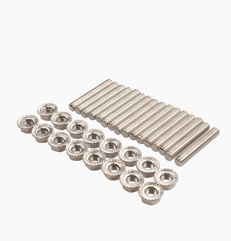 16pcs Stainless Steel Exhaust Manifold Stud Nuts Kit for Ford 4.6 5.4 Liter V8