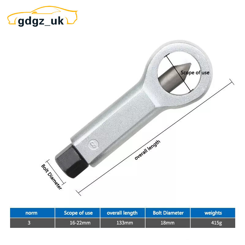 Nut Splitter Cracker Rusty Nut Separator Tool for Removing Broken Nut 16~22mm 3
