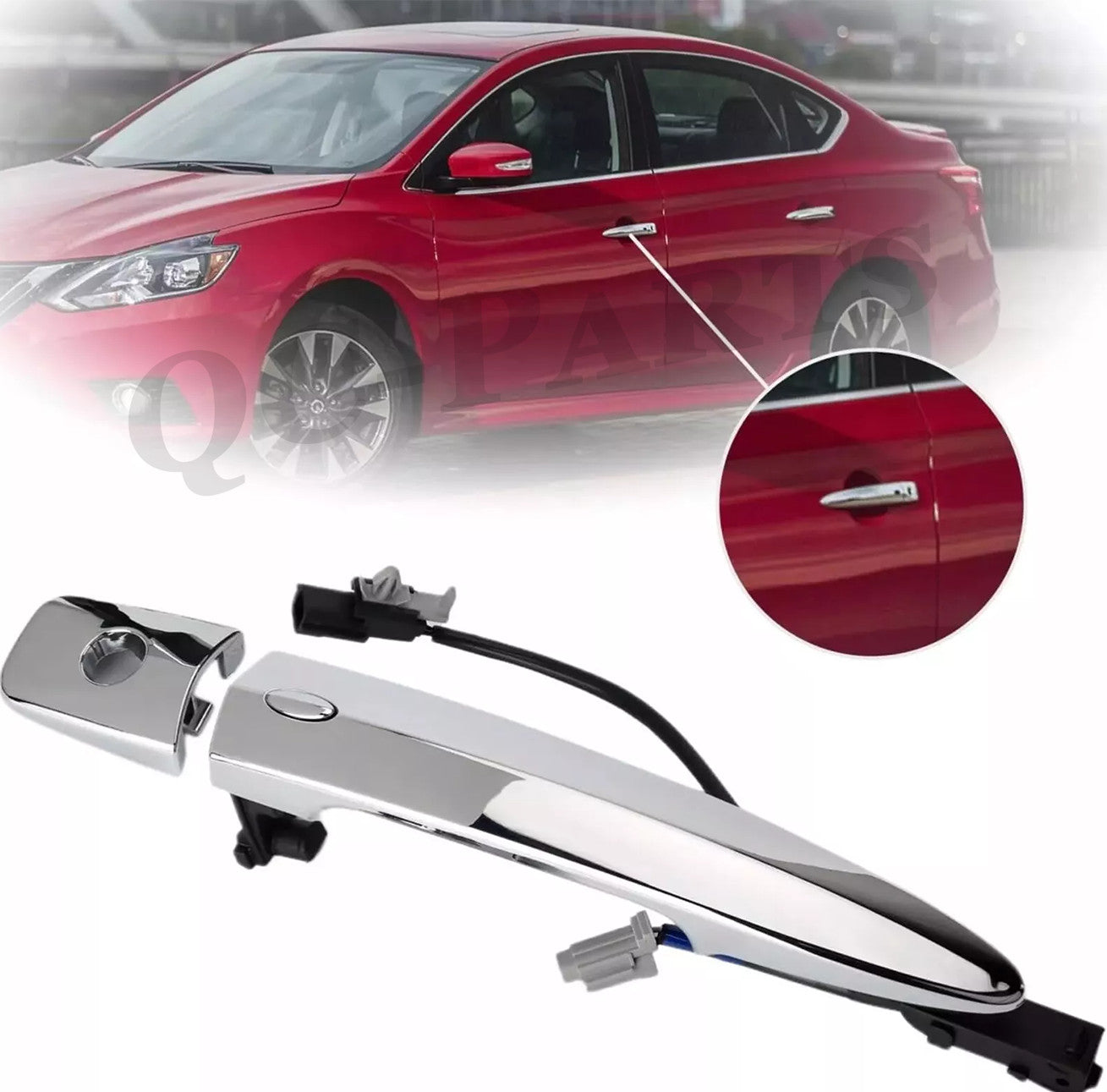 Front Left (Driver) Side Door Handle for Nissan 2013-2018 Sentra S, SL, SR, SV