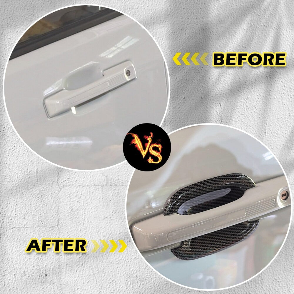 5x Car Door Bowl Scratch Protector for Ford Maverick Bronco 22-24 Carbon Fiber