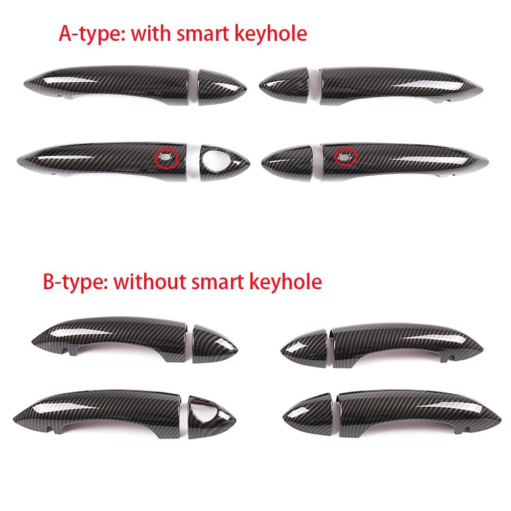 8¡Á Silver ABS Outer Side Door Handle Trim for Alfa Romeo Giulia / for Stelvio 2017-20
