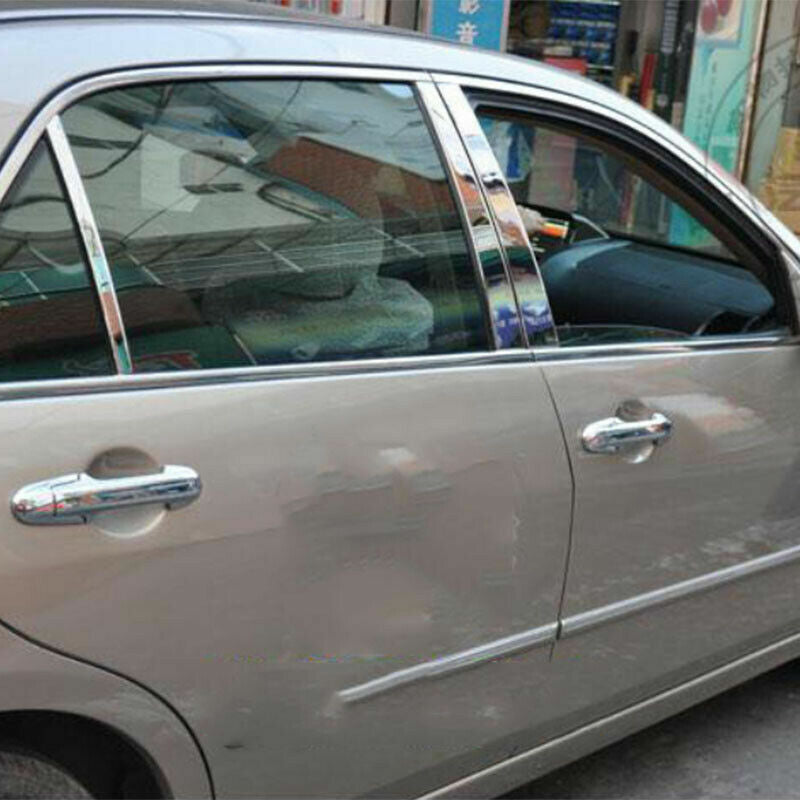 6X Stainless Chrome Pillar Post Trim Door Cover for Honda Accord 4DR 2003-2007