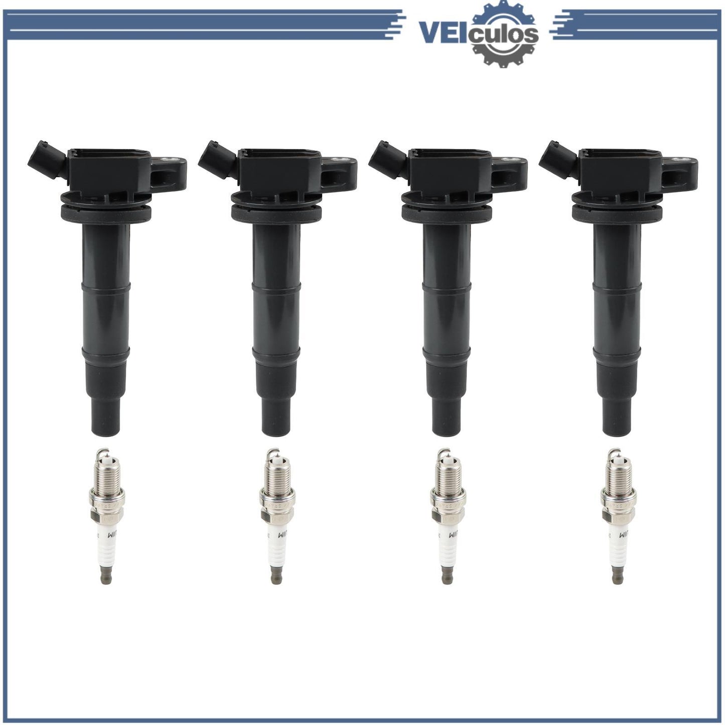 4Pcs Ignition Coil  Iridium Spark Plug Set for Lexus for Scion for Pontiac HS250h 2.4L