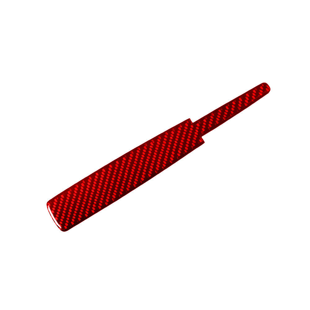 Red Carbon Fiber Interior Hand Brake Accent Cover Trim for Ford Fiesta 2011-2015