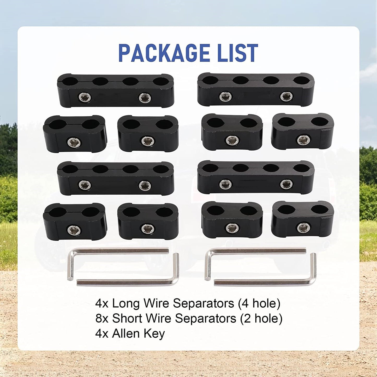 12-Piece Car Engine Spark Plug Wire Separator for 8mm, 9mm, and 10mm Looms