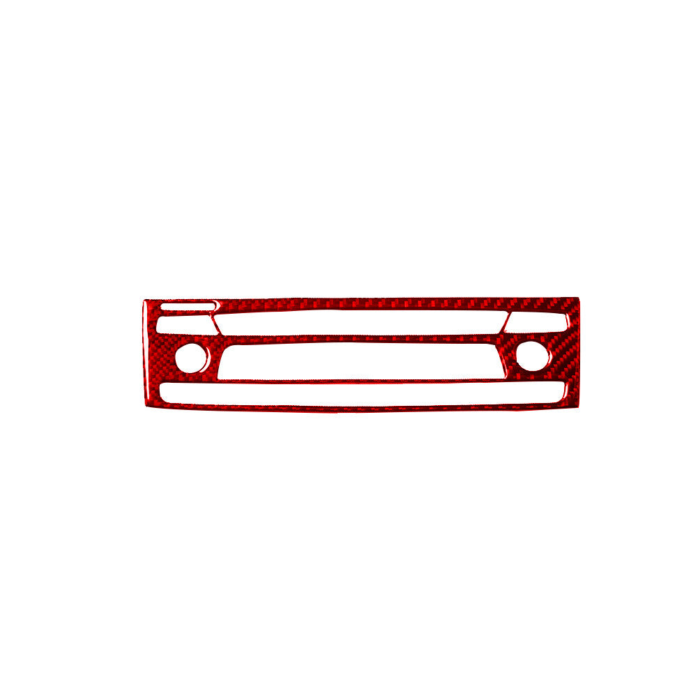 Red Carbon Fiber Inner Radio With CD Player Cover Trim for BMW Z4 E89 2009-2016