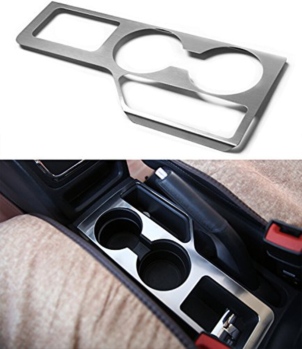 Fit For 11-17 for Jeep Patriot Compass Steel Front Water Cup Storage Box Cover Trim