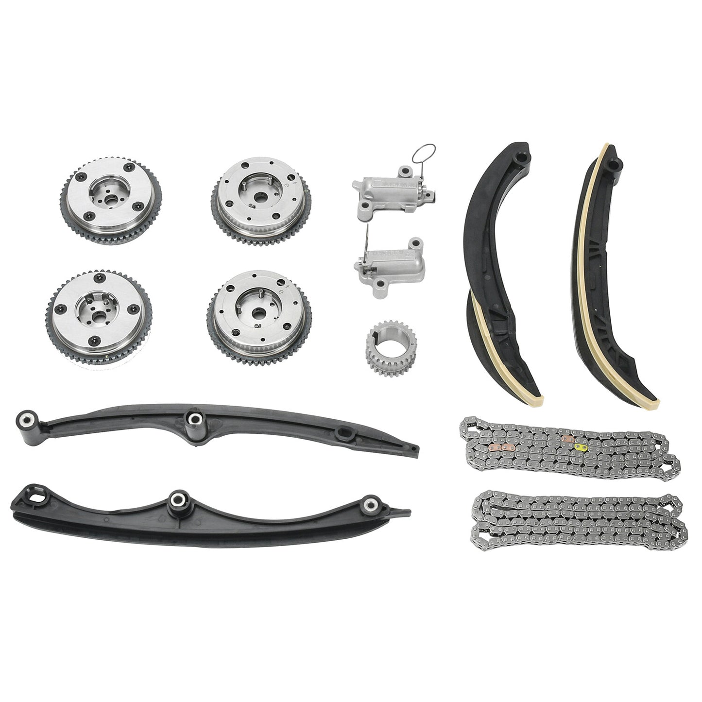 Updated Phasers Timing Chains Guides Tensioners Kit for Ford F150 3.5L 2017-2024