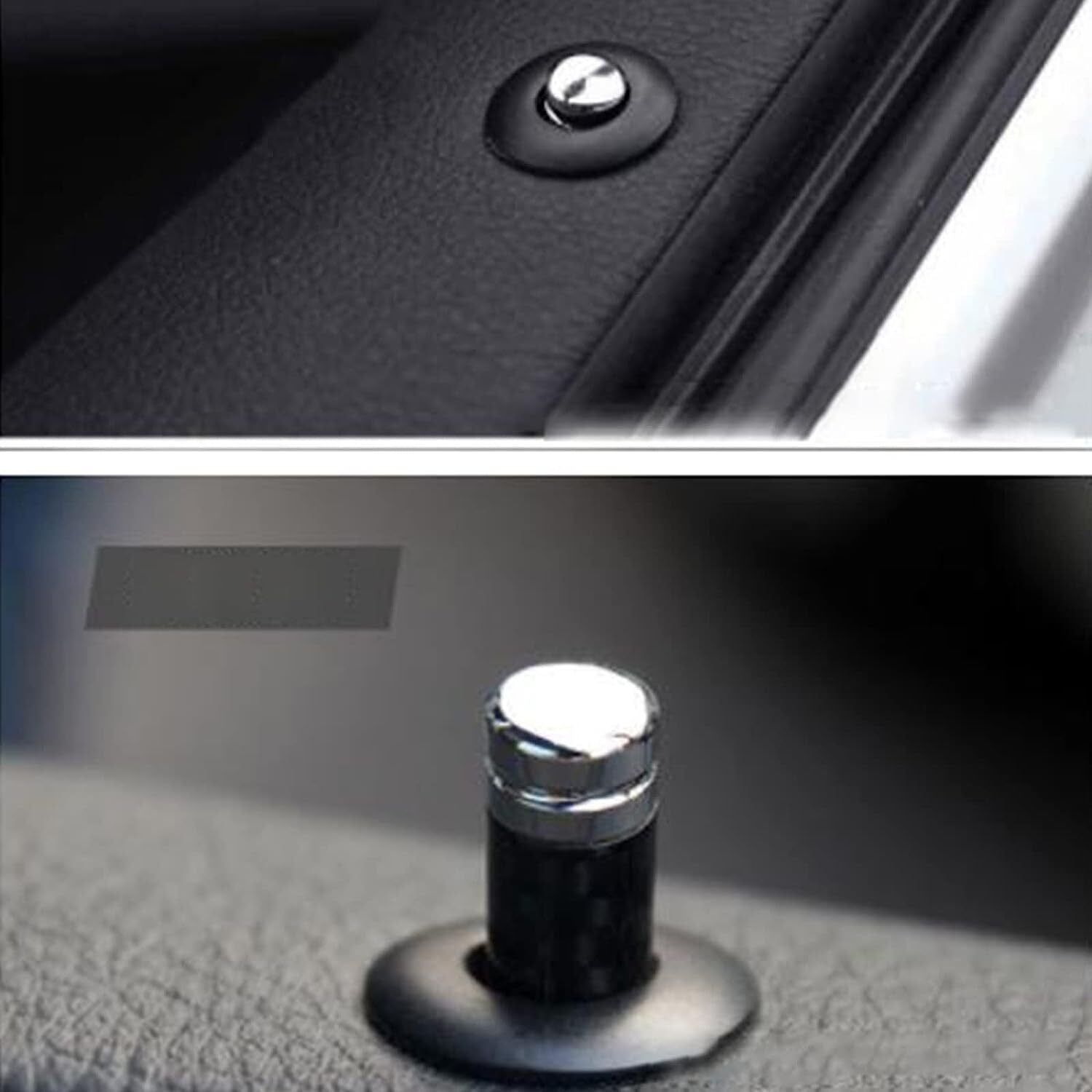4PCS Car Door Lock Knobs Set Carbon Fiber AutoTruck Door Lock Pull Pin Cover Kit
