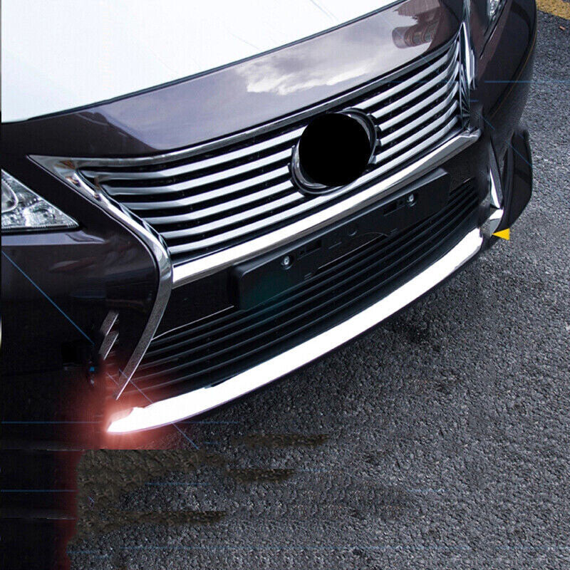 for Lexus ES350 ES300H 12-15 Chrome Steel Front bumper spoiler Lip Strip Trim 1x