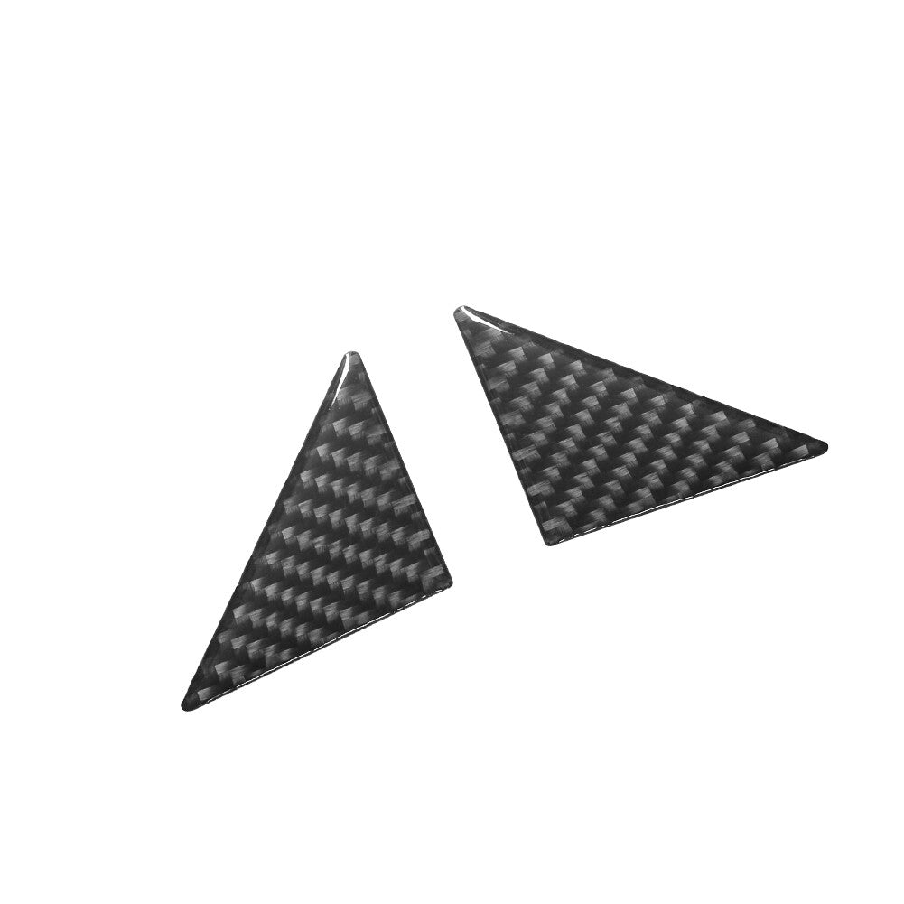 2X Carbon Fiber Left+Right Window Triangle Cover Trim for Chevrolet Camaro 16-18