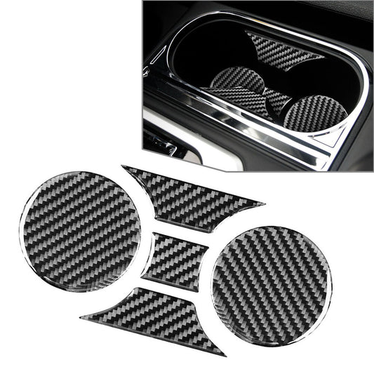 Zentrale Getr?nkehalterverkleidung f¨¹r for Toyota Tundra 14¨C21 Kohlefaser schwarz