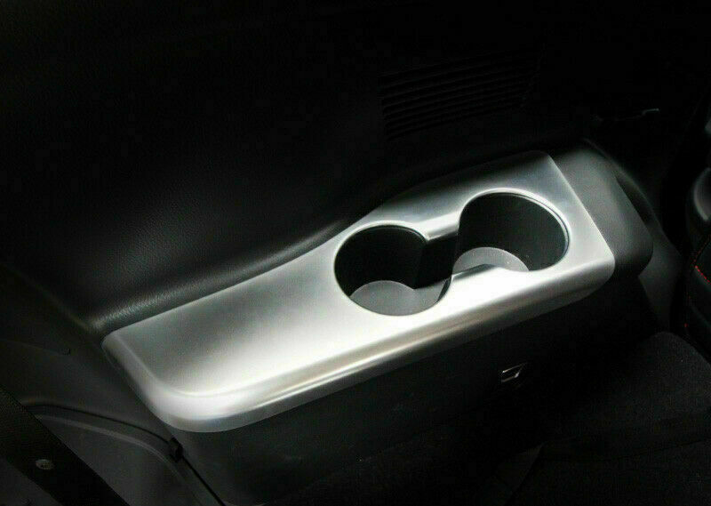 for Toyota Highlander 2014-2019 Silver Car Inner Rear Water Cup Panel Cover Trim