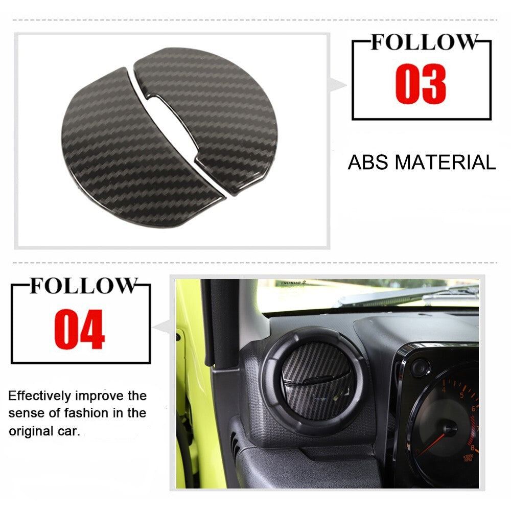 Carbon Center Console Air Condition Vent Outlet Cover for Suzuki for Jimny 2019-2023