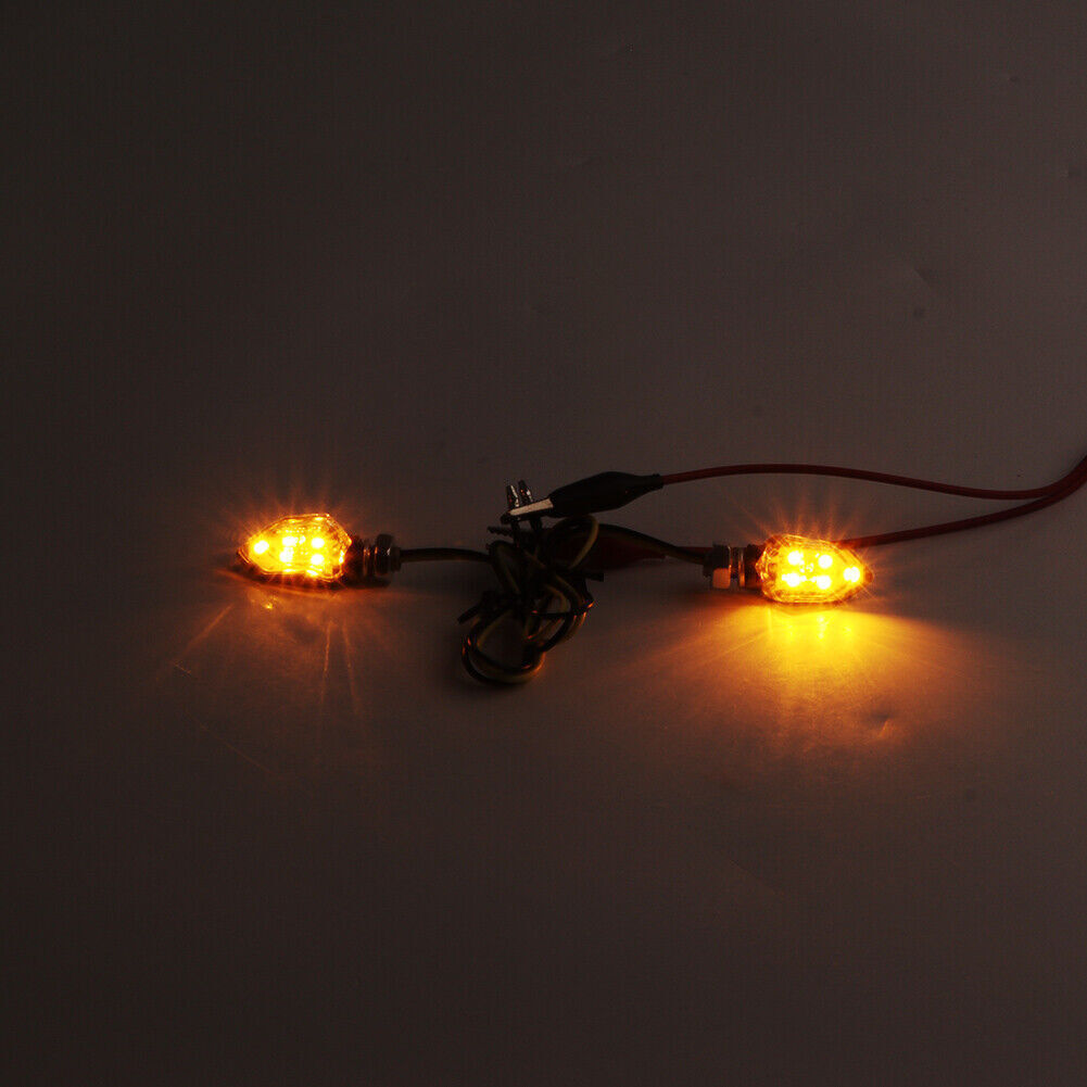 8mm Smoke Blinker LED Blinker Bernstein Kontrollleuchte Lampe Motorrad Universal