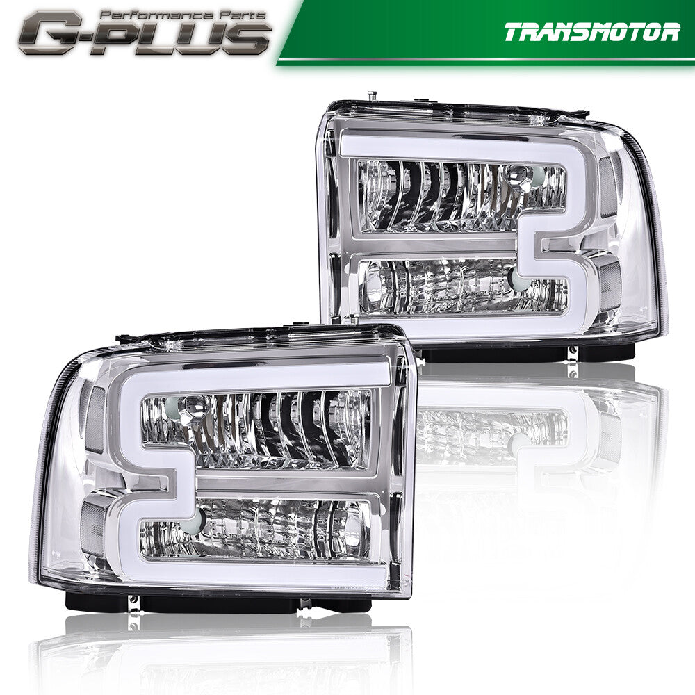 Huangchang LED Headlights DRL 2005-2007 Water Edition F250 F350 Super Duty L+R