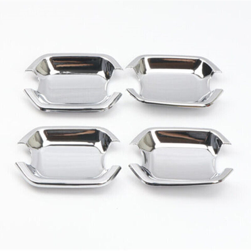 Chrome 4CPS Door Handle Bowl Cover Trim for Mitsubishi Montero Pajero 2009-2021