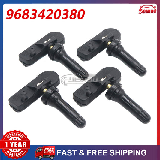 NEW 4pcs TPMS for Peugeot 308 for Citroen C4 433MHz Tire Pressure Sensors 9683420380