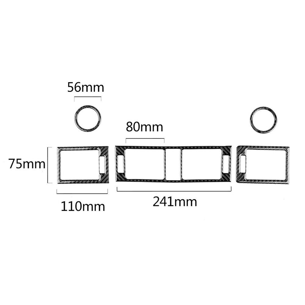7Pcs Carbon Fiber Air Vent Outlet Cover Trim for Mercedes Benz C Class W204