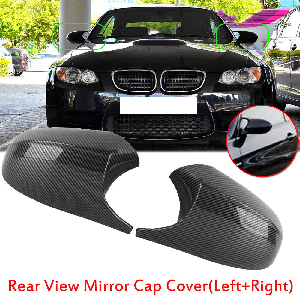 2-piece rearview mirror caps for 08-11 for BMW E90 E92 E93 M3 carbon fiber