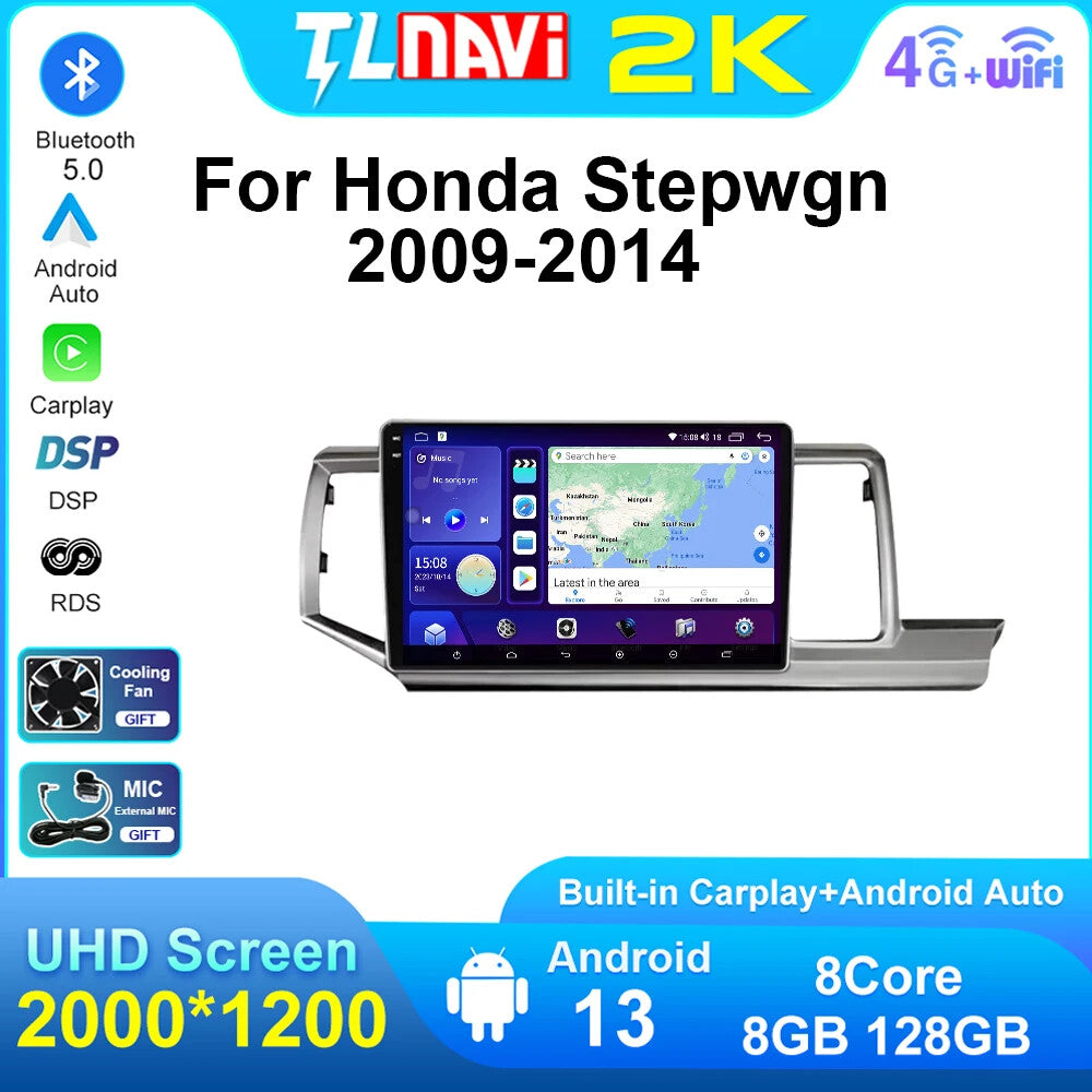 Android Car Radio Screen for Honda Stepwgn 2009-2014 Multimedia Video Player GPS