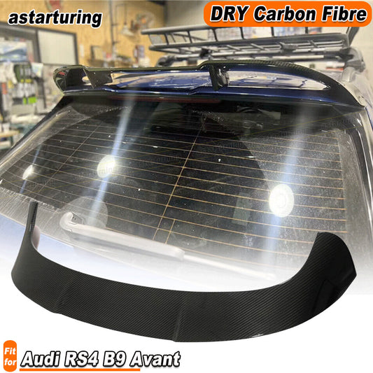 for Audi RS4 B9 Avant Wagon 2020-2021 Dry Carbon Fiber Rear Roof Window Spoiler