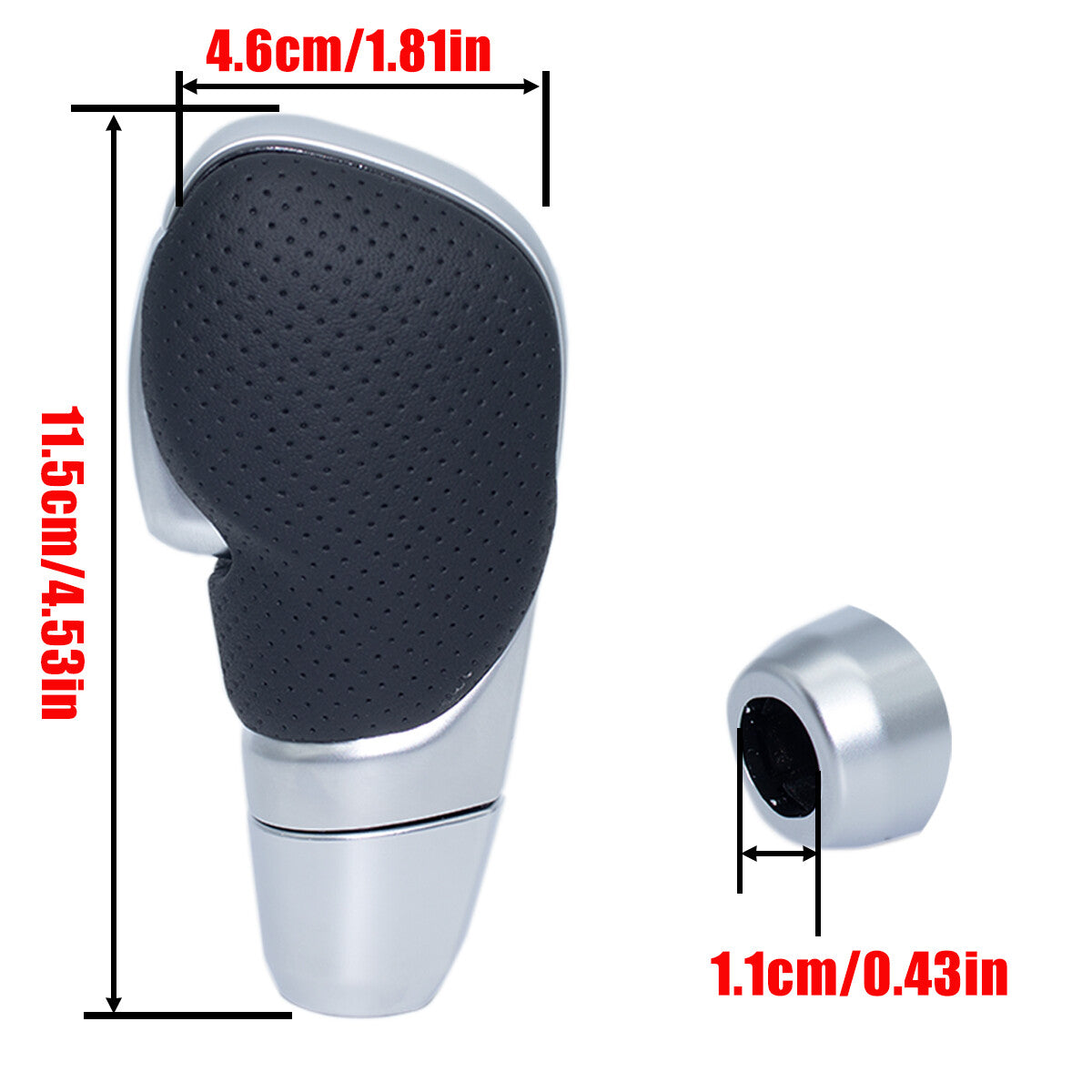 Auto Gear Shift Knob Shifter Lever Head Silver Black for Renault for Kadjar Koleos