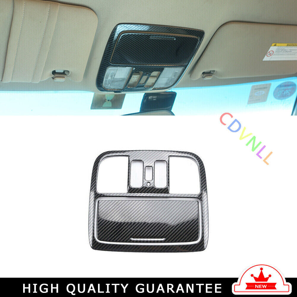 Front Reading Lamp Frame Cover Trim for Honda Accord 08-2013 Steel Carbon Fiber