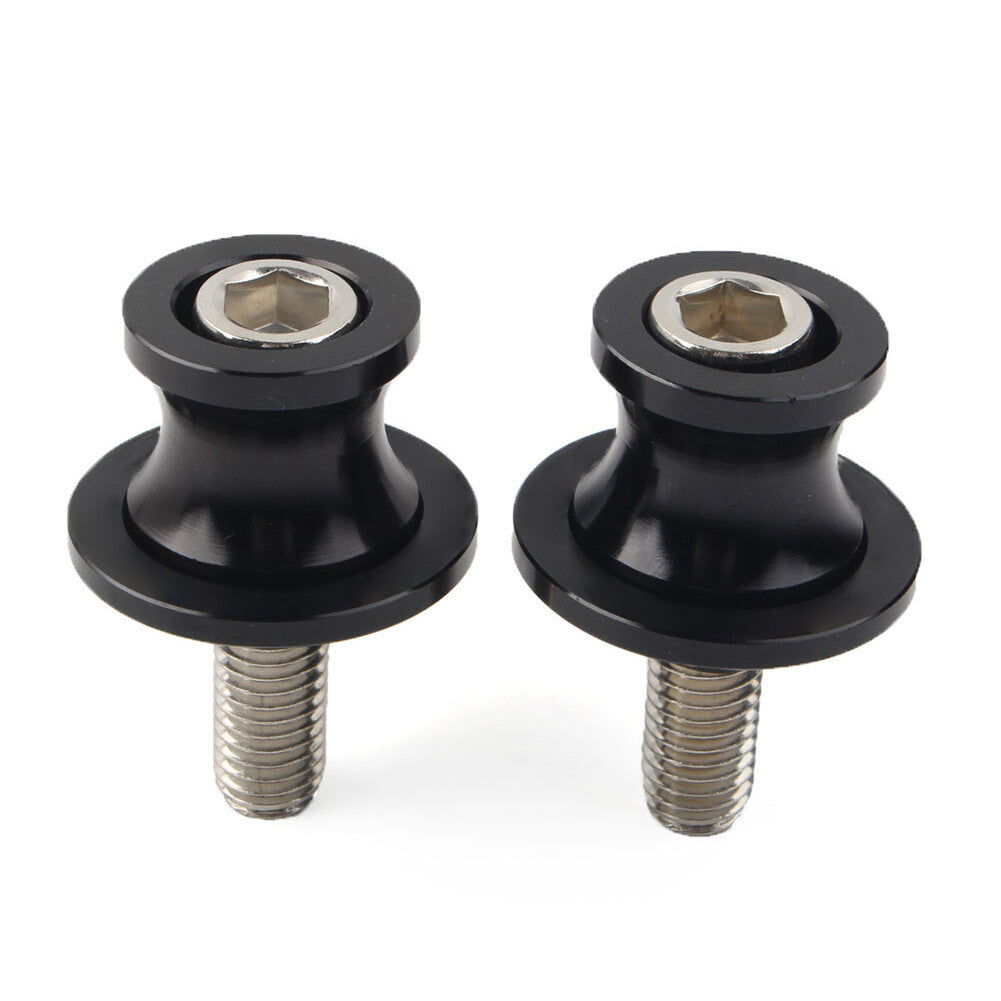 2¢ªCNC Schwingenspulen Slider Stand Schrauben 8MM f¨¹r for KAWASAKI ZX6R 12-21 Schwarz