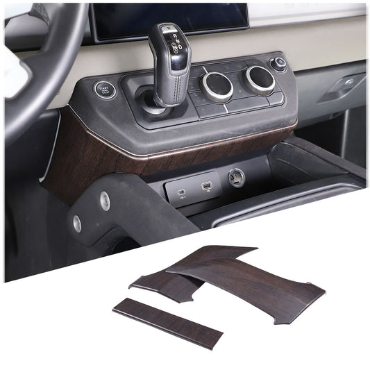2-Piece Pear Wood Armrest Box Side Panel Cover for Toyota Sequoia (2022-23)