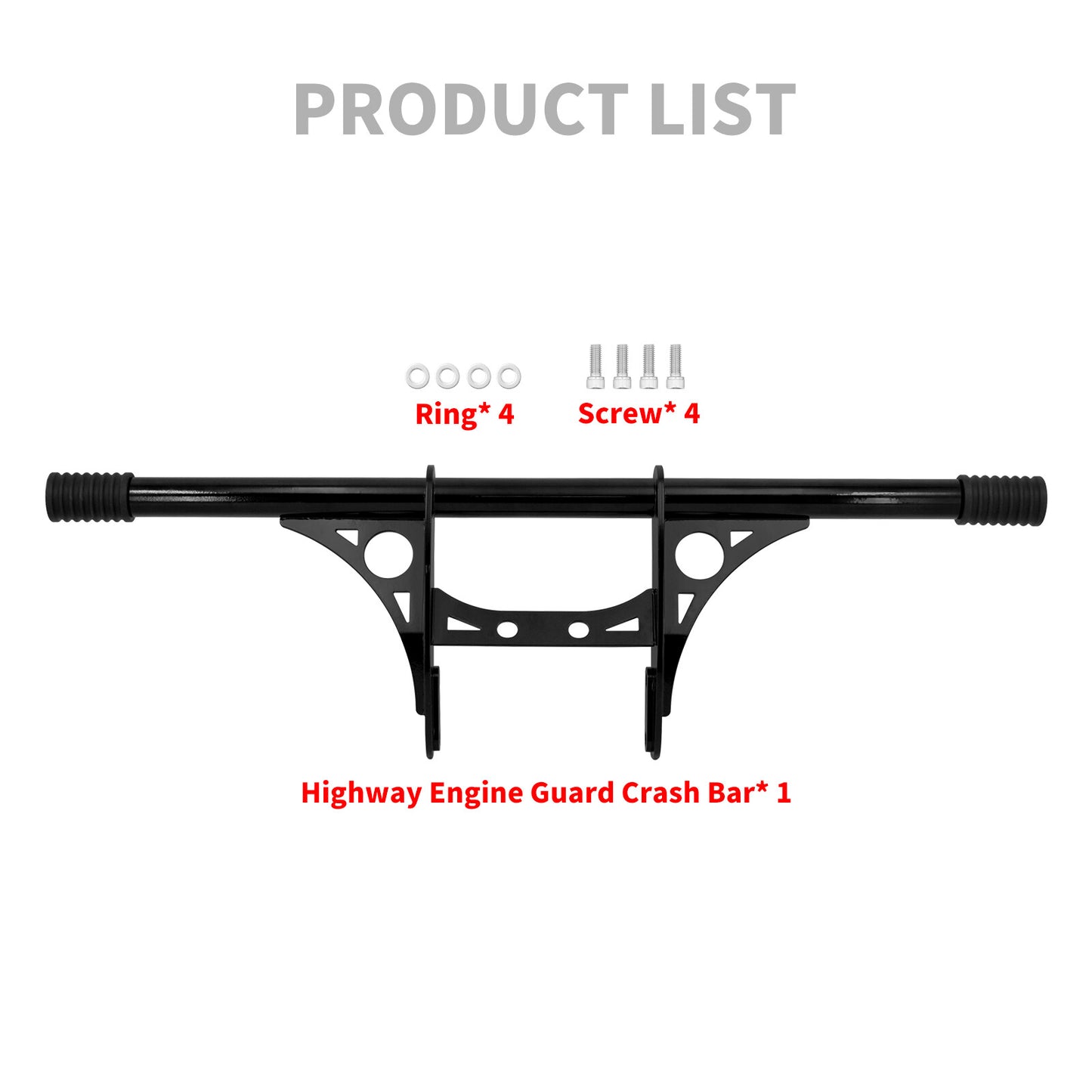 Engine Guard Highway Crash Bar with Peg Fit for Harley Sportster XL 883 1200